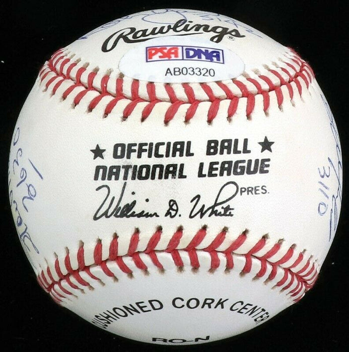 Beautiful 3,000 Hit Club Signed Baseball With Hit Totals Willie Mays PSA DNA COA