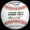 Beautiful 3,000 Hit Club Signed Baseball With Hit Totals Willie Mays PSA DNA COA
