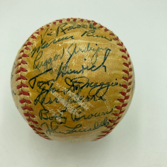 1947 New York Yankees World Series Champs Team Signed Baseball JSA COA