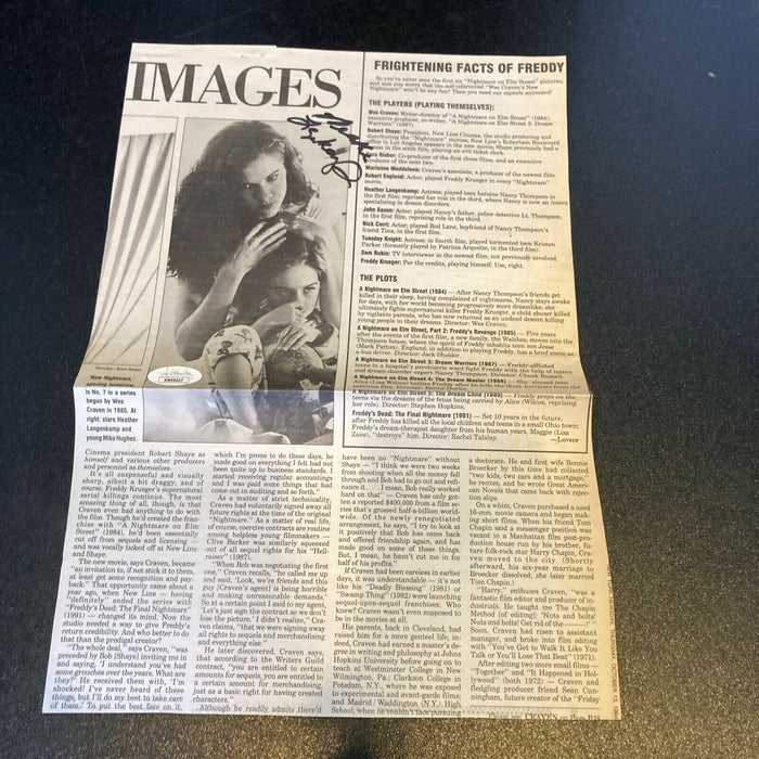 Heather Langenkamp Signed Autographed Photo With JSA COA