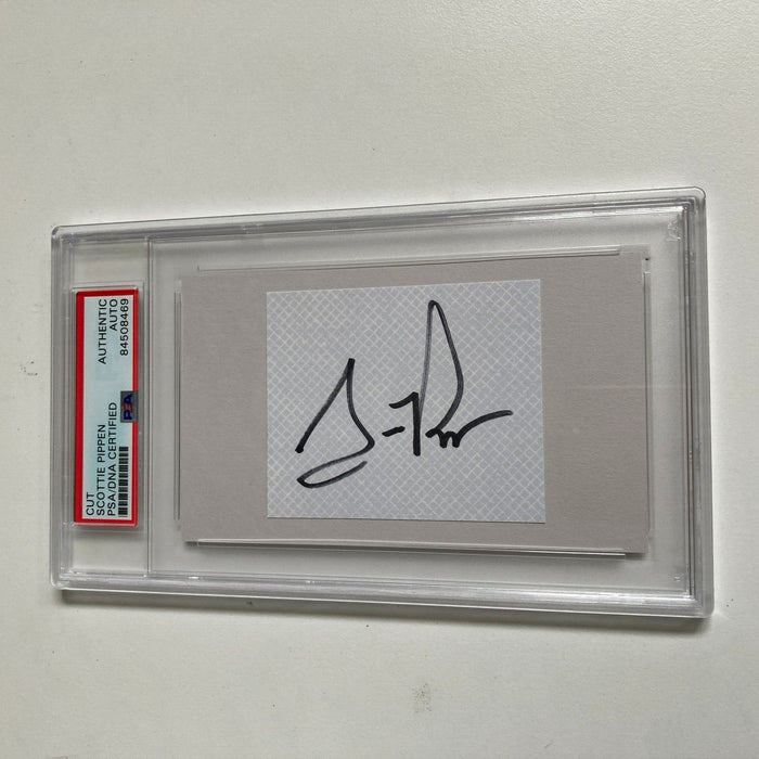 Scottie Pippen Chicago Bulls Signed Cut Auto Autograph PSA DNA & JSA COA