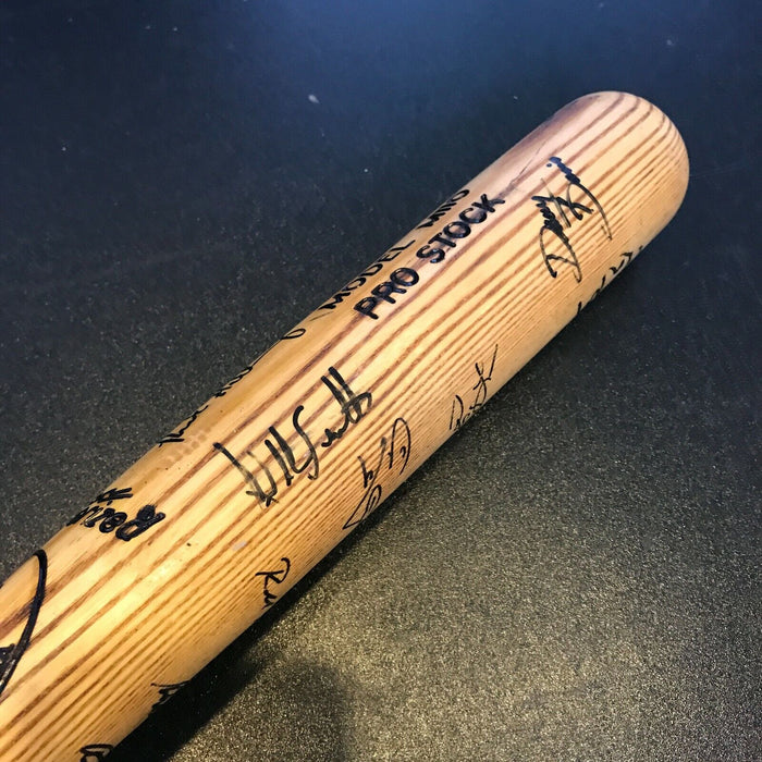 1990's Texas Rangers Team Signed Autographed Game Used Baseball Bat