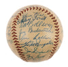 1953 New York Yankees World Series Champs Team Signed Baseball Mickey Mantle BAS