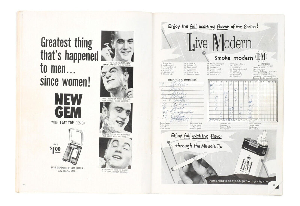 Don Larsen Signed & Inscribed 1956 World Series Game Program  JSA COA