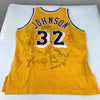 1995-96 Los Angeles Lakers Team Signed Magic Johnson Jersey With Ice Cube JSA