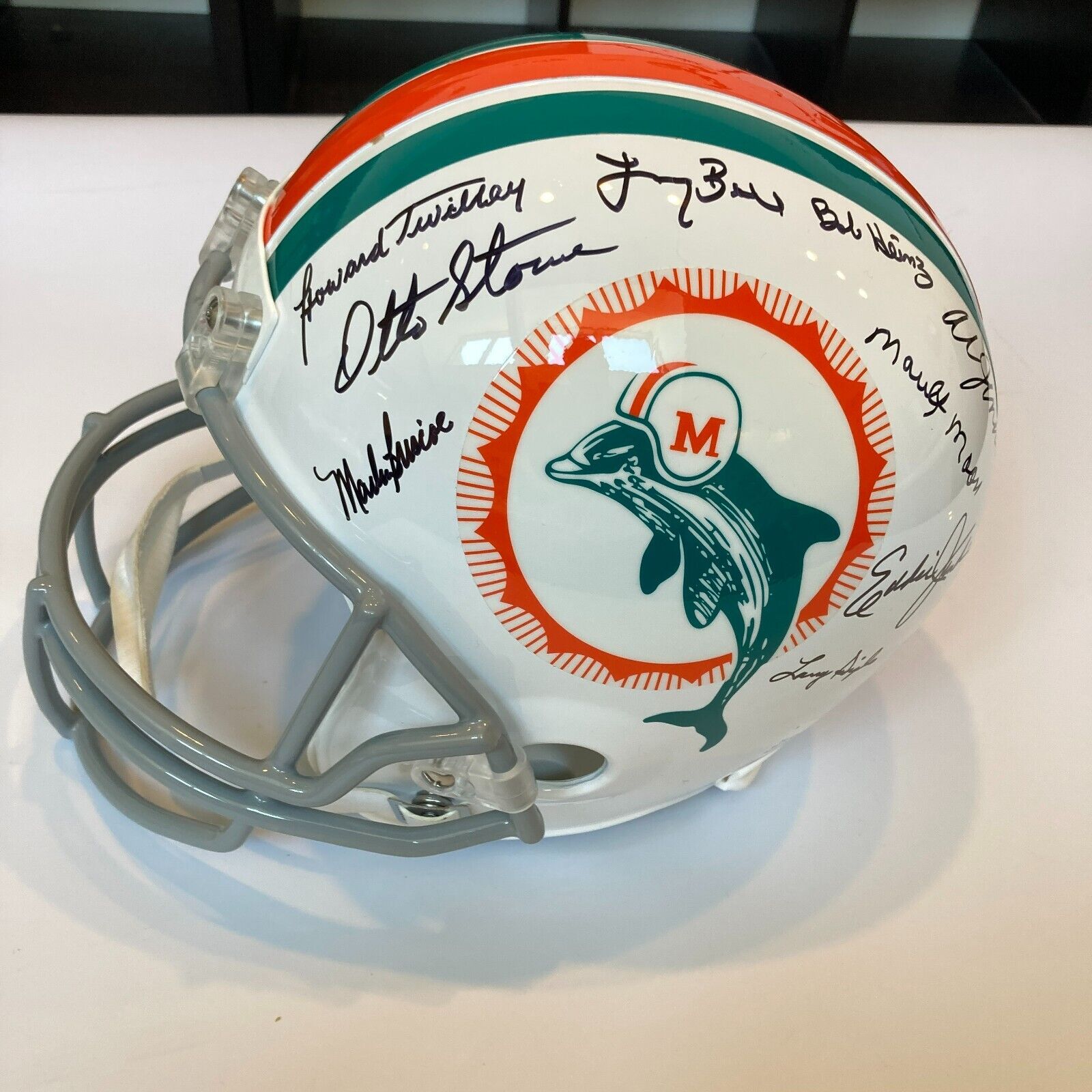 1972 Miami Dolphins Super Bowl Champs Team Signed Football Beckett COA —  Showpieces Sports