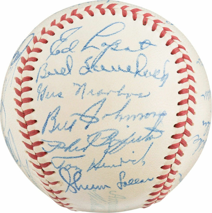 Mint 1948 New York Yankees Team Signed American League Baseball PSA DNA COA