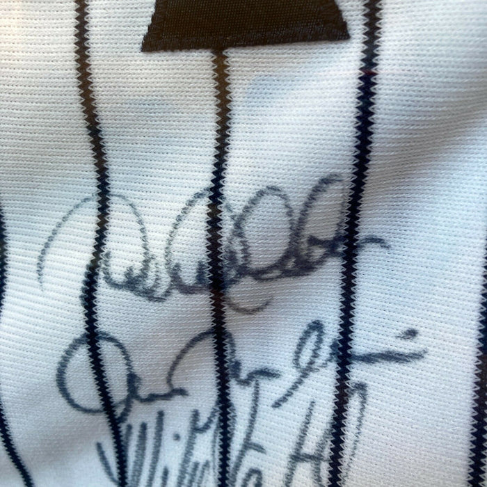 1999 Yankees Team Signed World Series Jersey Derek Jeter Mariano Rivera JSA COA