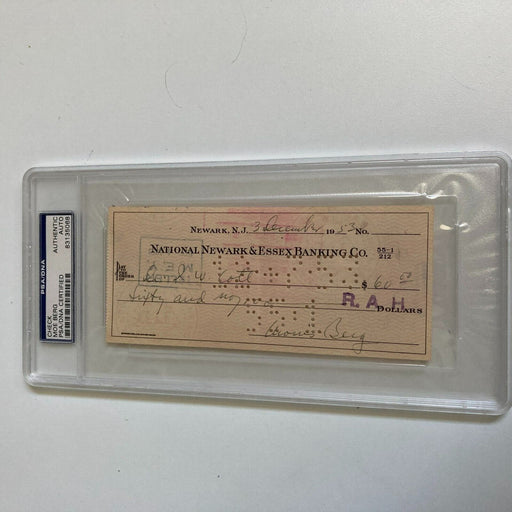 Moe Berg Signed 1953 Bank Check The Catcher Was a Spy PSA DNA