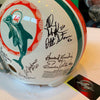 1972 Miami Dolphins Team Signed Authentic Full Size Helmet Leaf COA