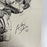 Lee Roy Selmon Signed 1981 Shell Oil Art Print Tampa Bay Bucs 10.75x13.5 JSA COA