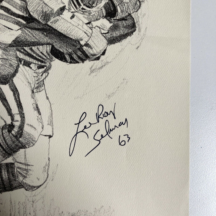 Lee Roy Selmon Signed 1981 Shell Oil Art Print Tampa Bay Bucs 10.75x13.5 JSA COA