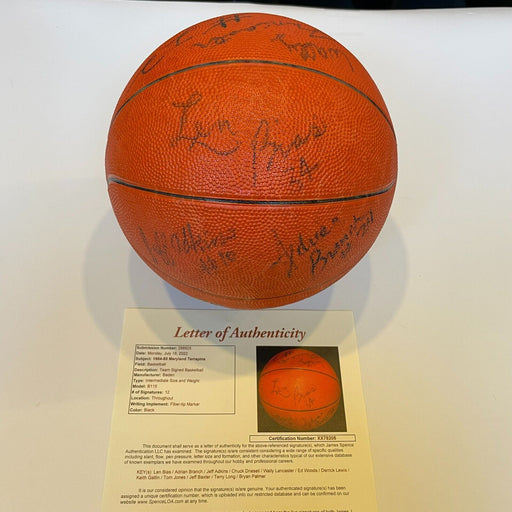 Len Bias 1984-85 Maryland Terrapins Team Signed NCAA Basketball JSA COA RARE!
