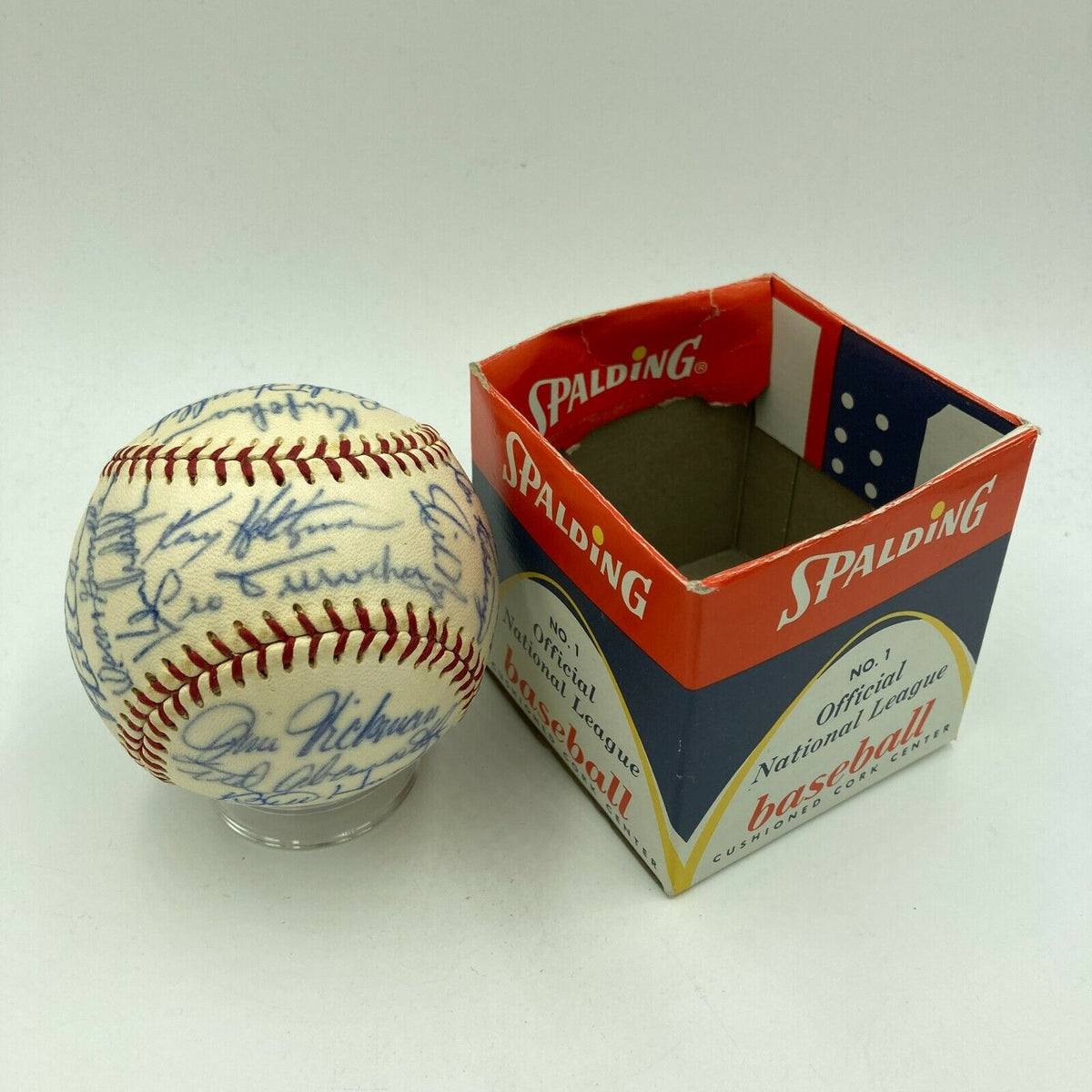 Sold at Auction: 1969 Chicago Cubs Team Signed Baseball Ernie