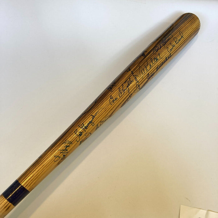 Joe Dimaggio Hall Of Fame Legends Signed Baseball Bat 27 Sigs PSA DNA COA