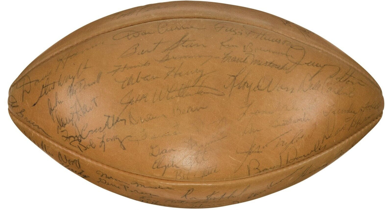 1964 Green Bay Packers Team Signed Football Vince Lombardi Bart Starr Beckett