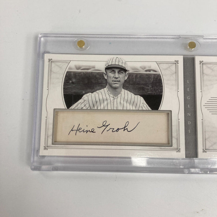 2015 National Treasures Heinie Groh Auto Game Used Bat Booklet 1/1 One Of One