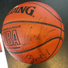 2002 San Antonio Spurs NBA Champs Team Signed Basketball (15) Tim Duncan JSA COA