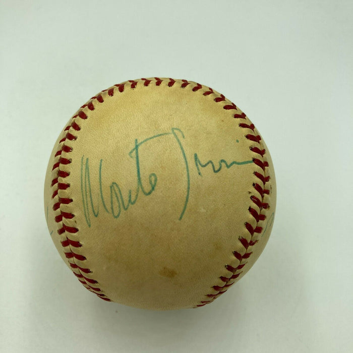 Mickey Mantle Roger Maris & Joe Dimaggio Signed American League Baseball PSA DNA