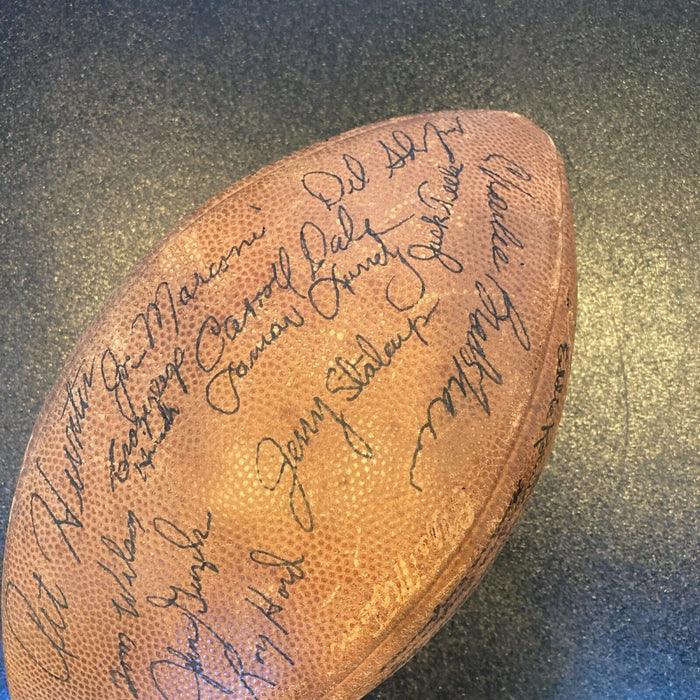 1960 Los Angeles Rams Team Signed Rare Wilson Bert Bell Game Used Football