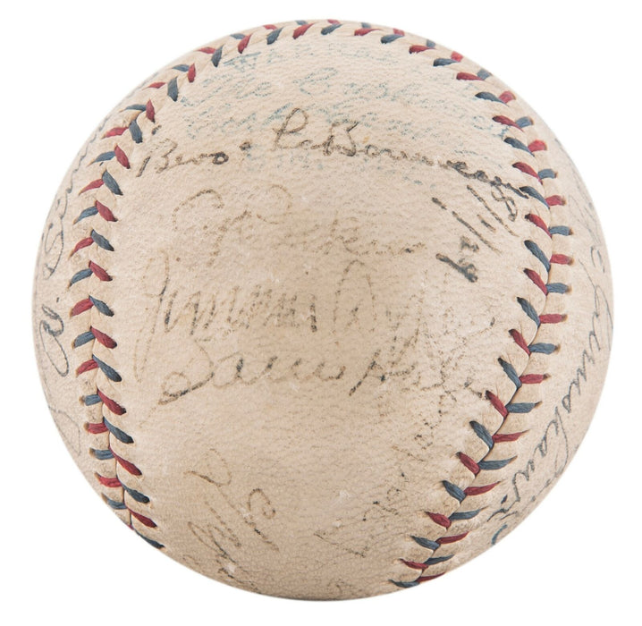 1929 Philadelphia Athletics A's World Series Champs Team Signed Baseball JSA COA