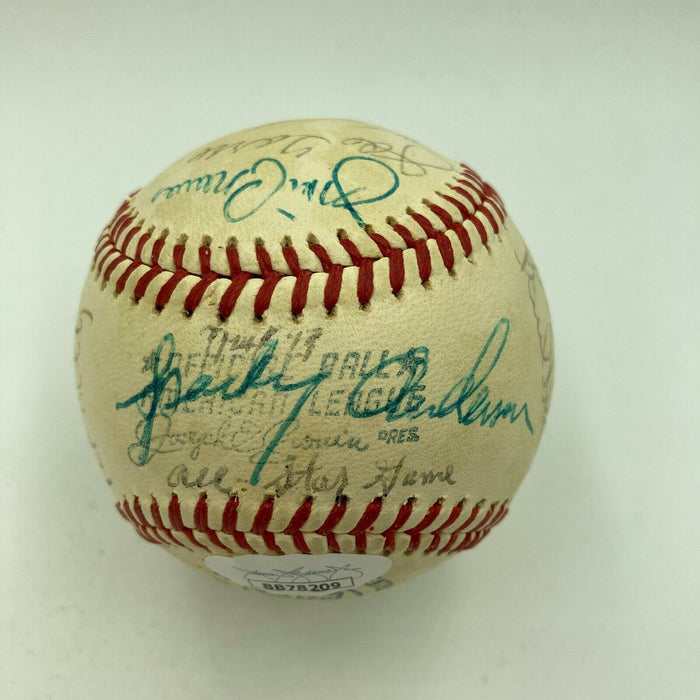 Willie Mays Hank Aaron Sweetspot 1973 All Star Game Team Signed Baseball JSA COA