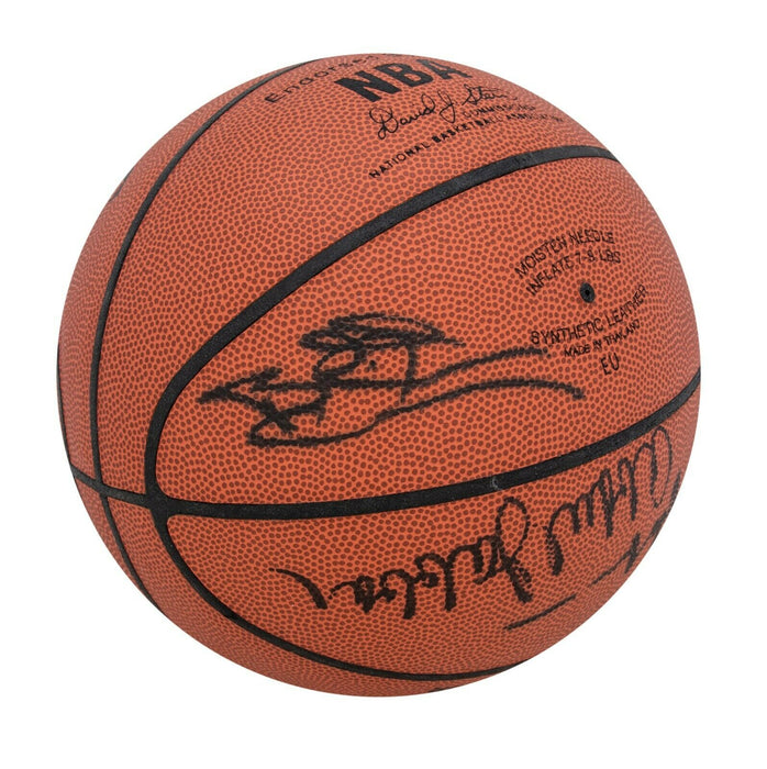 Wilt Chamberlain Kareem Abdul Jabbar NBA Legends Signed Basketball With JSA COA