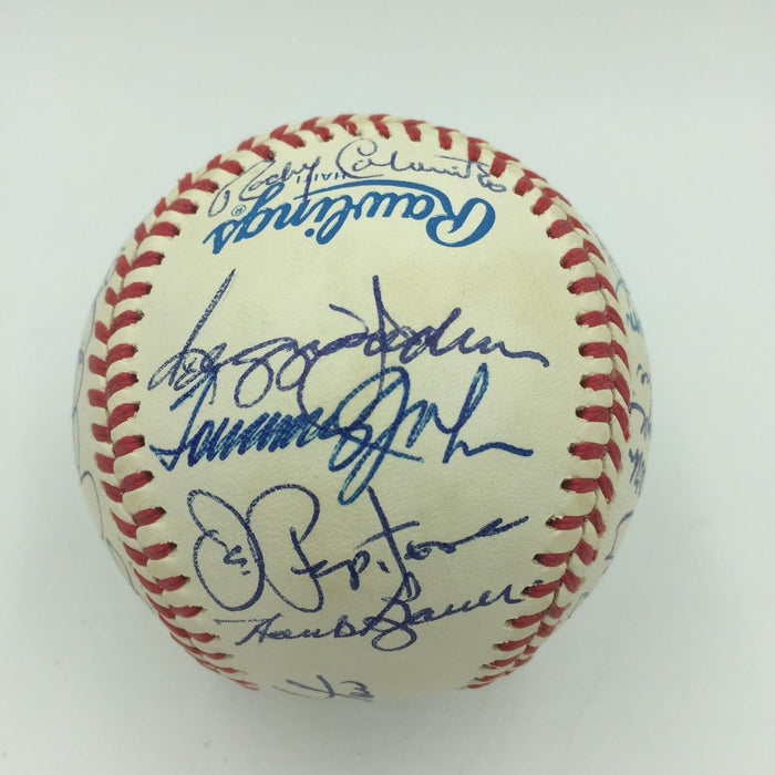 Beautiful Joe Dimaggio New York Yankees Legends Signed Baseball 24 Sigs PSA DNA