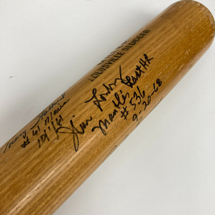 Mickey Mantle & Roger Maris Historic Home Run Pitchers Multi Signed Bat JSA COA