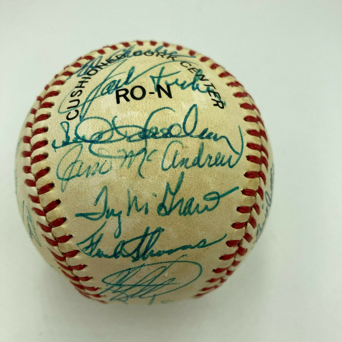 Willie Mays New York Mets Old Timers' Day Multi Signed Vintage NL Baseball JSA