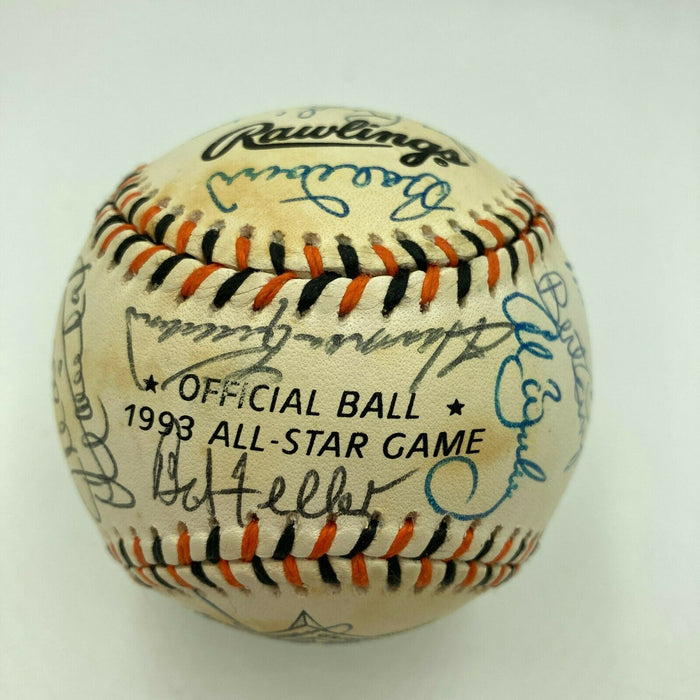 Hall Of Fame Legends Signed 1993 All Star Game Baseball 27 Sigs Beckett COA