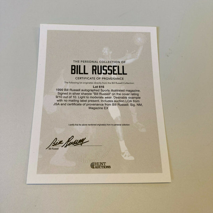 Bill Russell Signed 1999 Sports Illustrated Magazine JSA COA