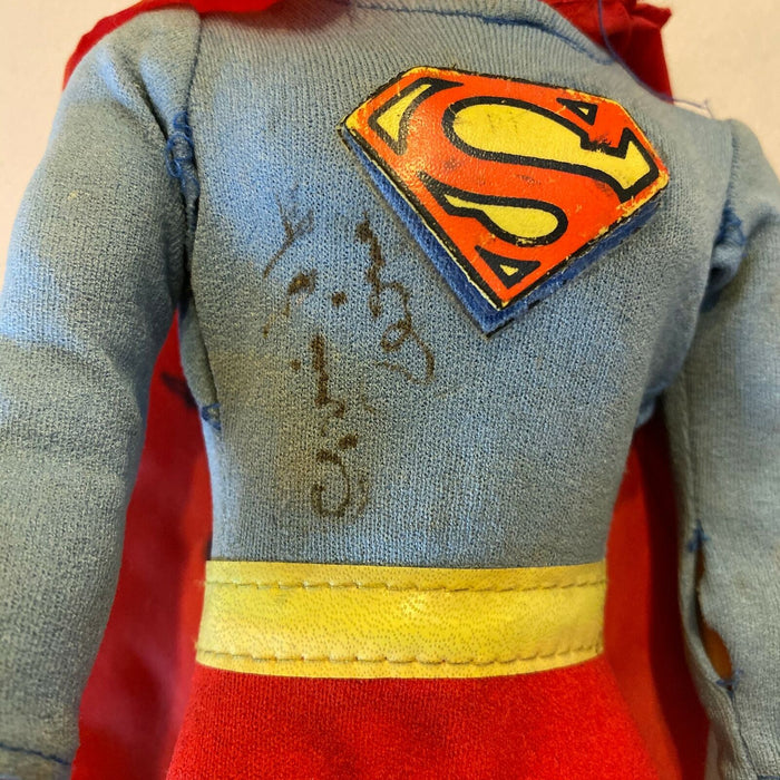 Christopher Reeve Twice Signed Vintage Superman Figure JSA COA & Photo Proof