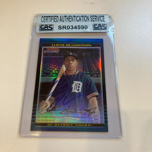 2002 Bowman Chrome Curtis Granderson Signed Refractor /300 CAS Certified Auto
