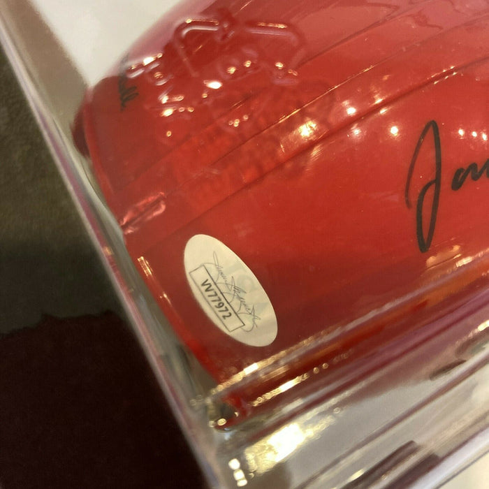 Len Dawson Bobby Bell Jan Stenerud HOF Signed Kansas City Chiefs Mini Helmet JSA