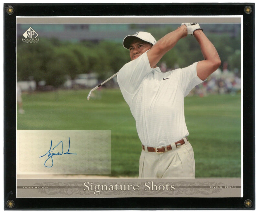 2005 Upper Deck SP Signature Golf Signature Shots Tiger Woods Signed 8x10 Photo