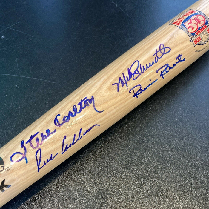 Richie Ashburn Mike Schmidt Steve Carlton Robin Roberts Phillies Signed Bat JSA