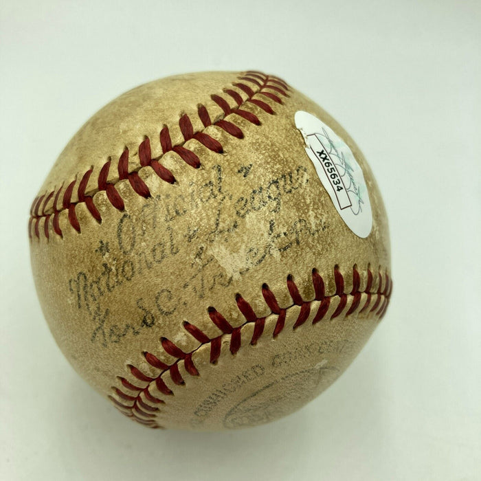 Schoolboy Rowe Single Signed 1940's National League Frick Baseball JSA COA