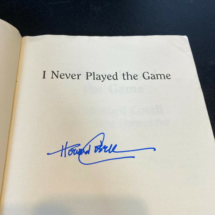 Howard Cosell Signed Autographed Book I Never Played The Game