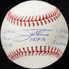 Jim Thome Signed Heavily Inscribed Stat Baseball MLB Authentic Fanatics