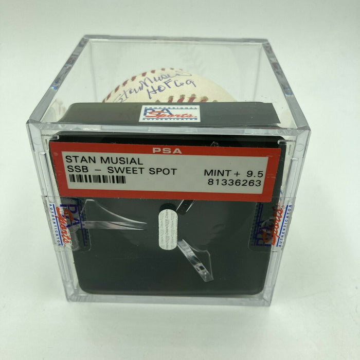 Stan Musial HOF 1969 Signed Major League Baseball PSA DNA Graded MINT + 9.5