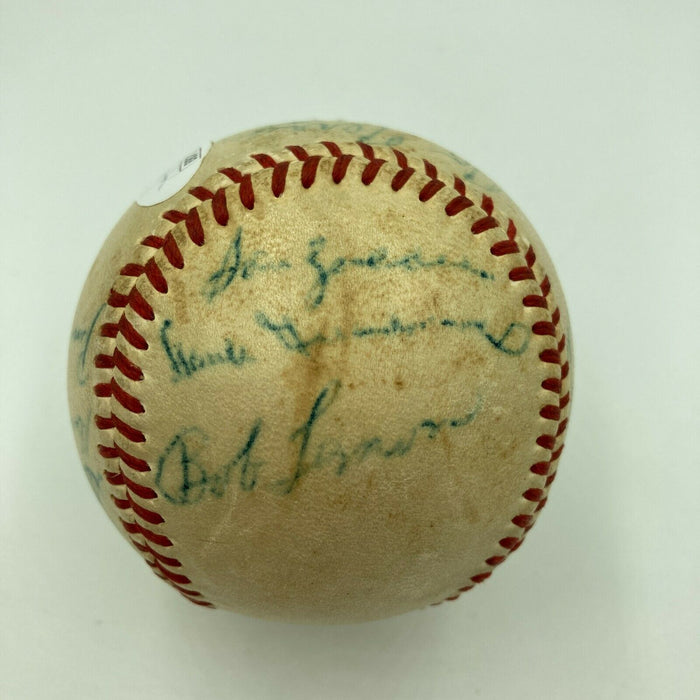 1948 Cleveland Indians World Series Champs Team Signed Baseball With JSA COA