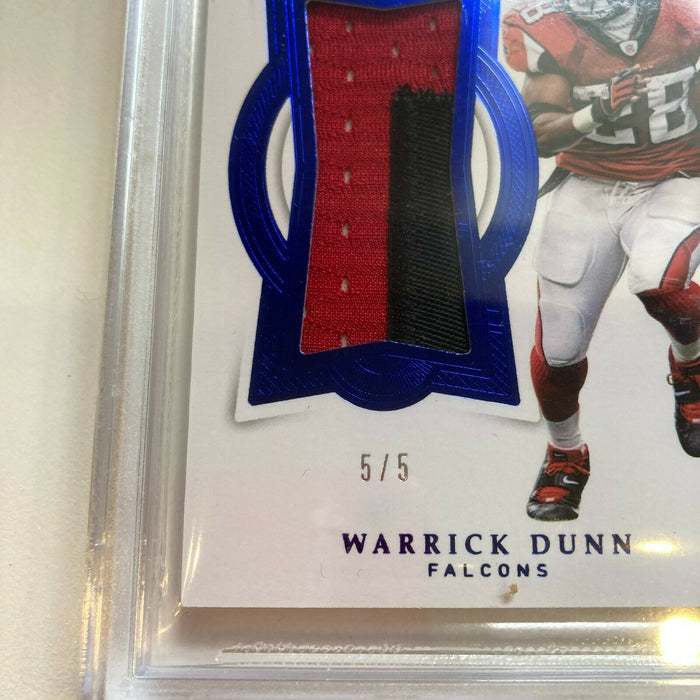 2018 Panini Flawless Warrick Dunn Game Used Jersey Patch #5/5 BGS 9 MINT