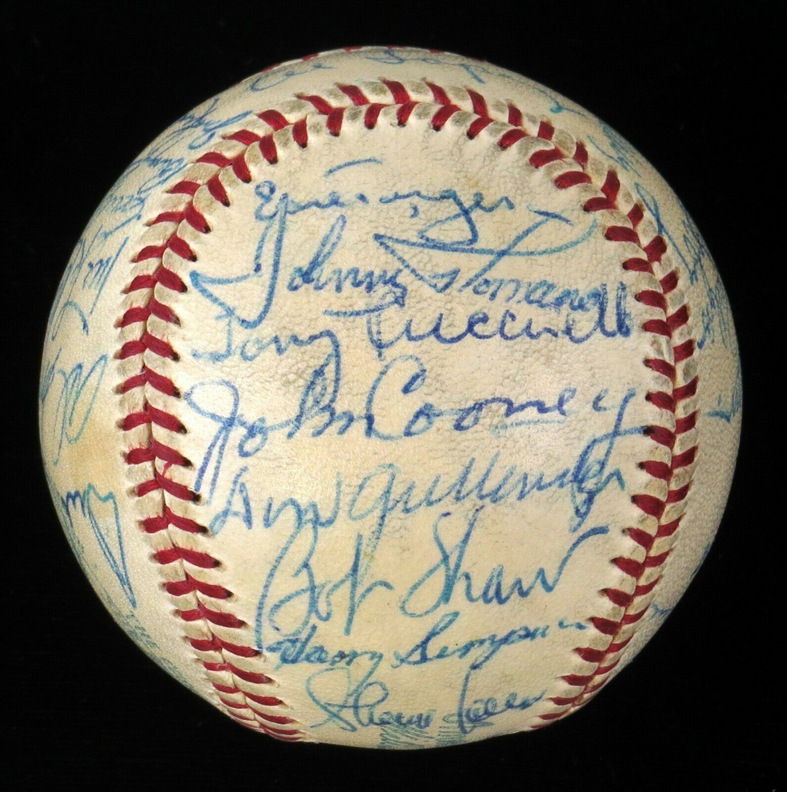 1959 Chicago White Sox AL Champs Team Signed Baseball Nellie Fox JSA COA