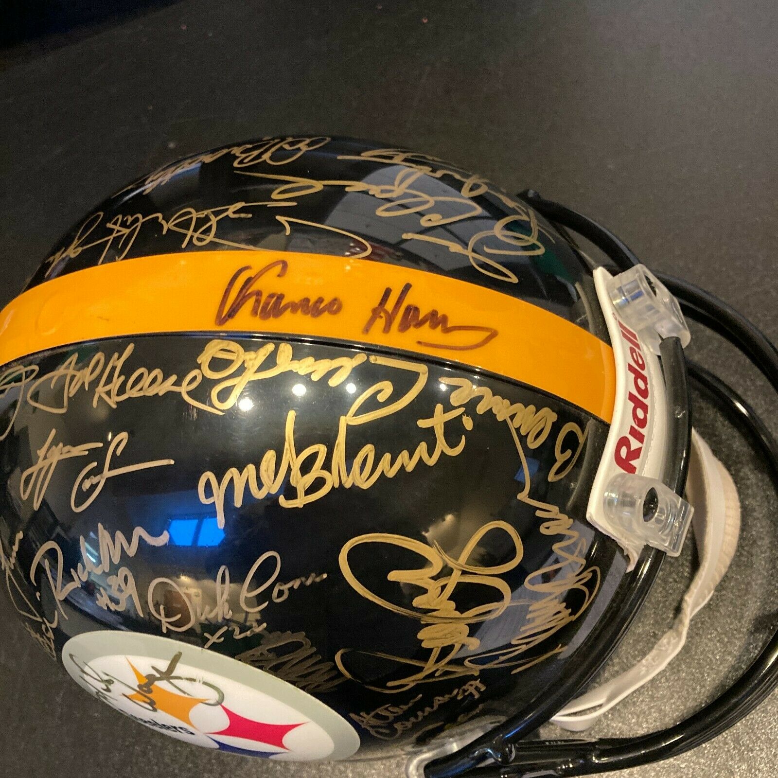 : Sb Xl Team Of The Steelers Signed Auto Game Helmet Mounted  Memories Certified - Autographed NFL Helmets : Collectibles & Fine Art