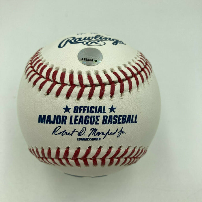 Aaron Boone 1st Game As Yankees Manager Signed Heavily Inscribed Baseball MLB