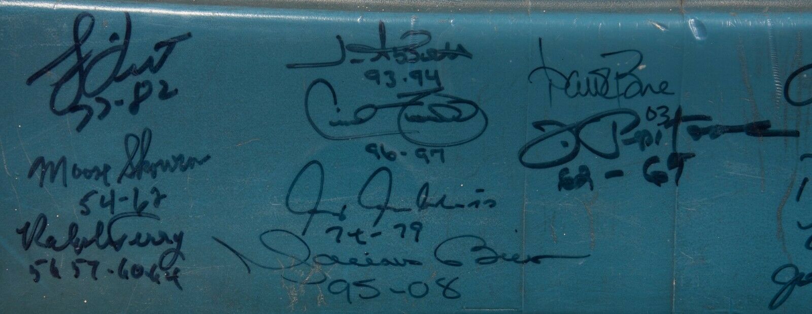 Yankees Legends Signed Game Used Seatback Derek Jeter Mariano Rivera 39 Sigs JSA