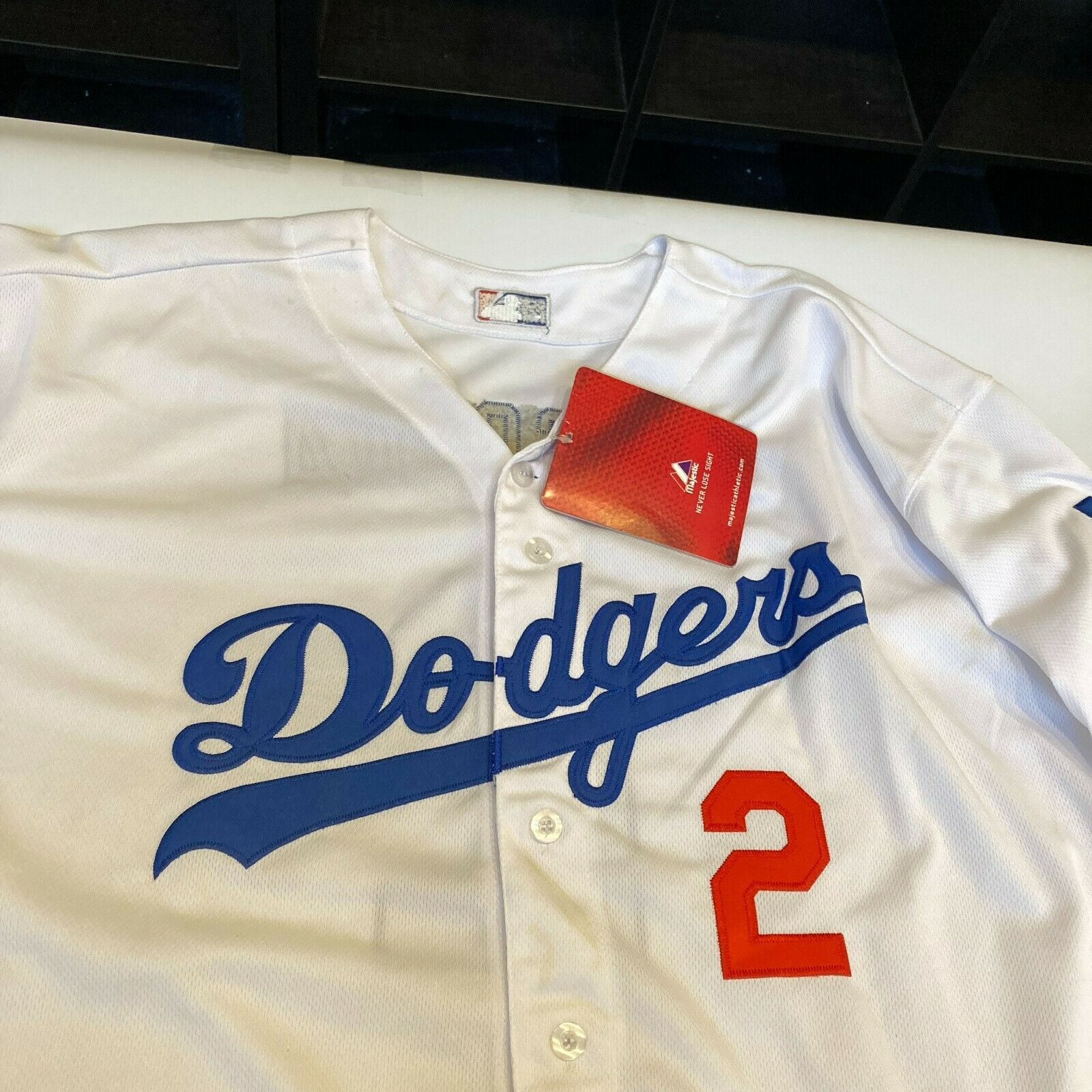 tommy lasorda signed dodgers jersey psa nwt Majestic Large See Pics