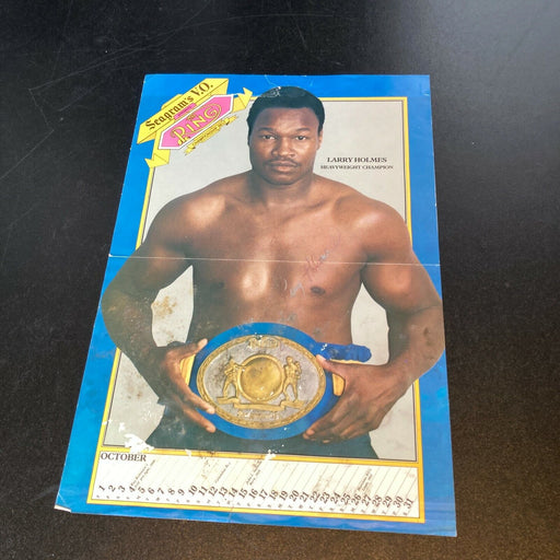 Larry Holmes Signed Autographed Vintage The Ring Boxing Poster Photo