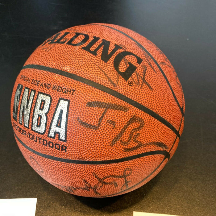 1997-98 Houston Rockets Team Signed Spalding NBA Basketball JSA COA Team Letter